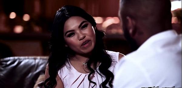  Asian wife Cindy Starfall cheats just after counseling session. She fucks a hunk man gobbling his big black cock before taking it in her hungry cunt.